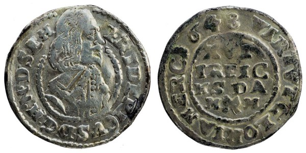 1/16 Taler (3 Schilling lübsch), Herzoglich-Schleswig-Holstein-Gottorpische  Linie, Friedrich III. (1616 -- 1659)