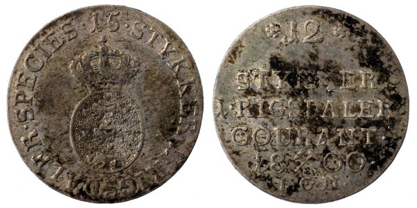 1/15 Speziestaler, Dänemark,  Kgl. Linie: Christian VII (1766 - 1808)
