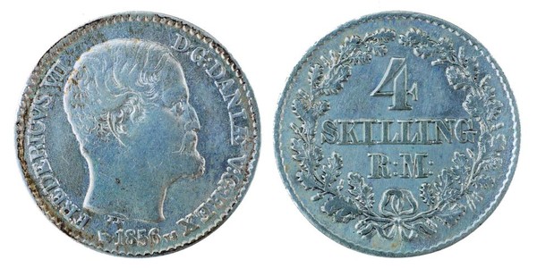 4 Skilling Rigsmønt, Dänemark: Frederik  VII. (1848-1863)