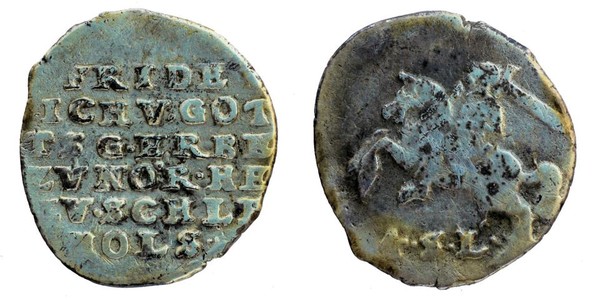4 Schilling Lübsch (Reuterpfennig), Hzgl. Schleswig-Holstein-Gottorpische Linie, Friedrich III. (1616 - 1659)