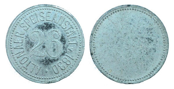 Speisemarke der Altonaer Speiseanstalt v. 1830
