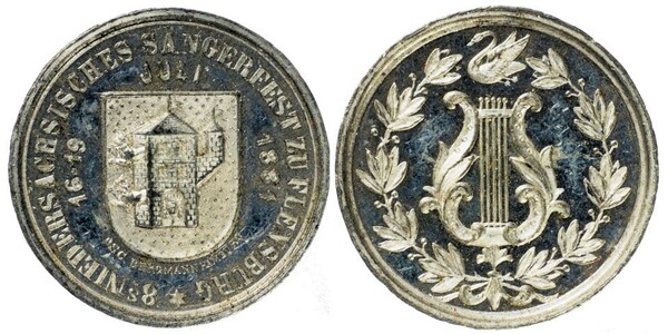 Medaille auf das niedersächsische Sängerfest zu Flensburg